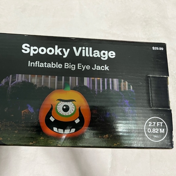 Spooky Village Inflatable Big Eye Jack. 2.7 FT Tall. Indoor Outdoor Use. NWT. - Picture 2 of 3